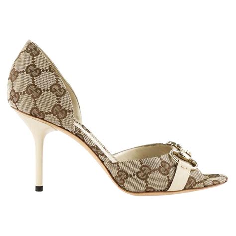 gucci kitten heels open toe|Gucci heels and pumps.